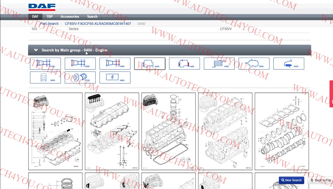 DAP electronic parts catalog 
