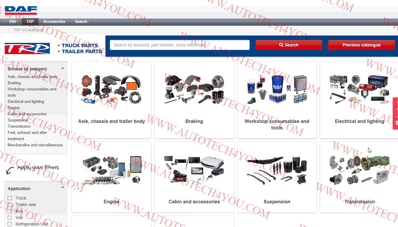 TRP electronic Parts Catalog