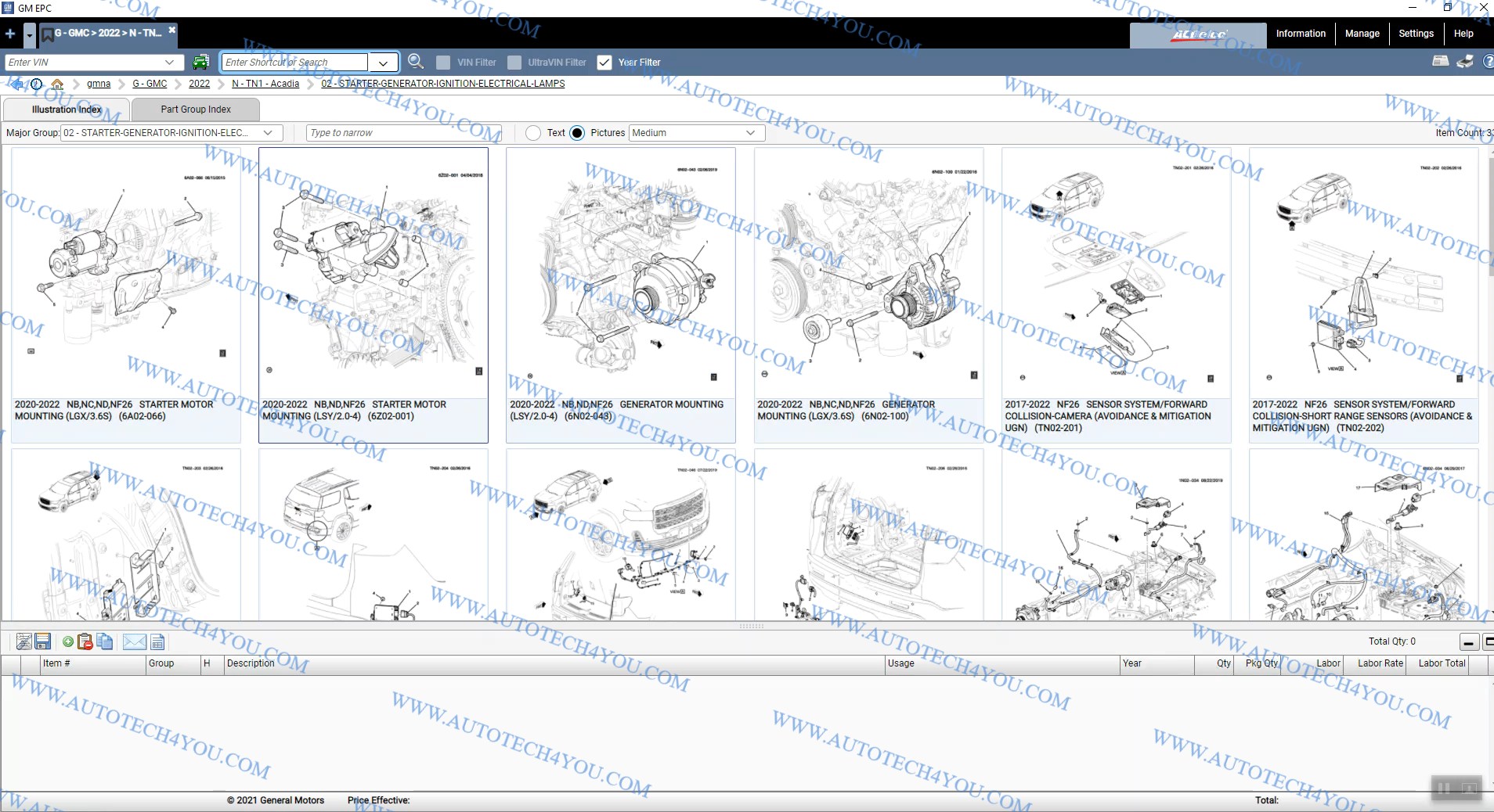 GMNA Parts catalog 