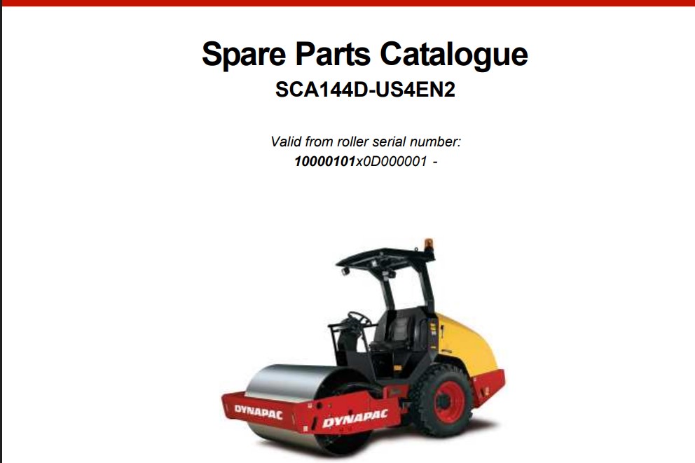 Dynapac parts catalogue and service manuals